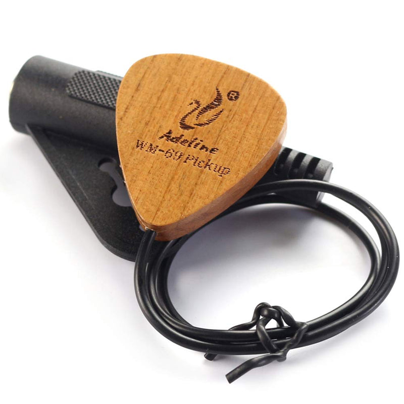 [Australia - AusPower] - Adeline Ukulele pickup transducer, It's suitable for Classical Acoustic Guitar Violin Viola Banjo Mandolin Ukulele Uke Cello， can"eq" the sound with placement front,side,back etc. (Heart) Heart 
