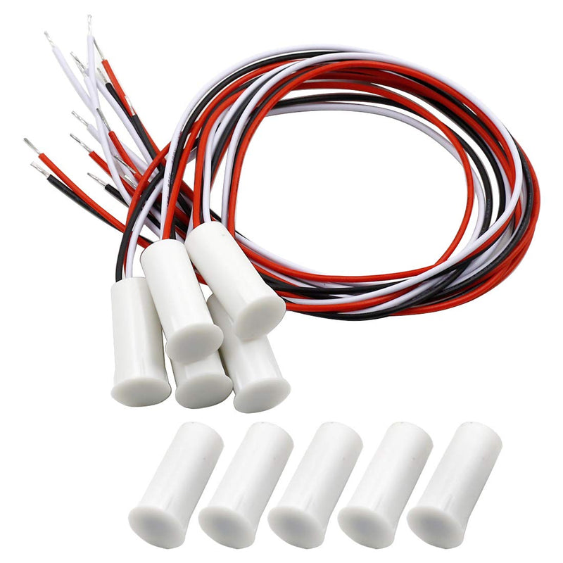 [Australia - AusPower] - Hxchen RC-35 NC & NO Wired Magnetic Door Window Contact Sensor Switch Contact Sensor Alarm Magnetic Reed Switch White - (5 Sets) 