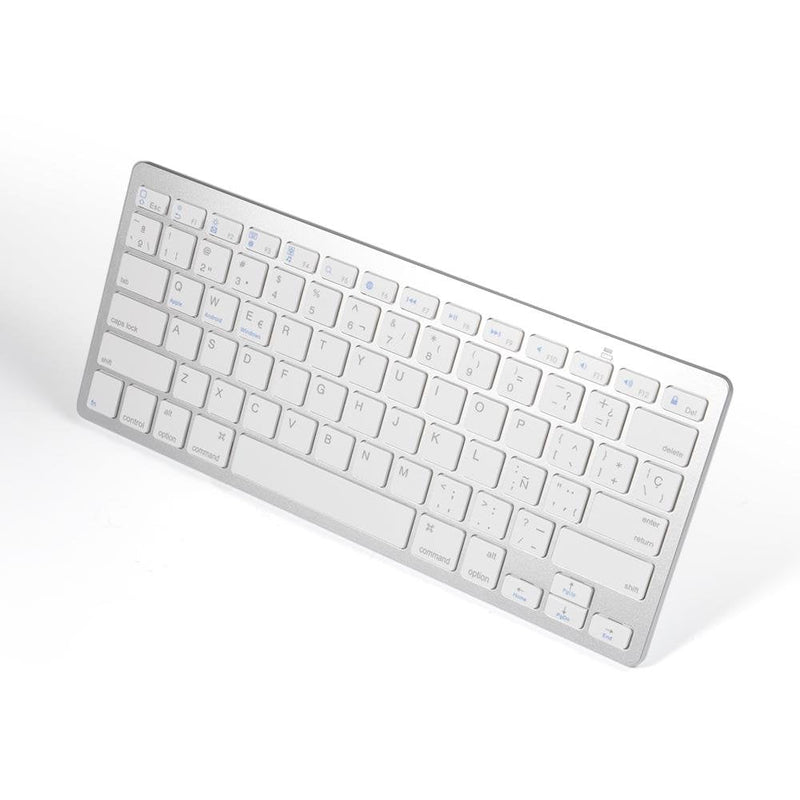 [Australia - AusPower] - Spanish Keyboard, 78-Key Spanish Wireless Bluetooth Ultra Slim Keyboard Portable Keyboard Compatible with Windows 2000, NT, XP, Vista, Mac iOS. 