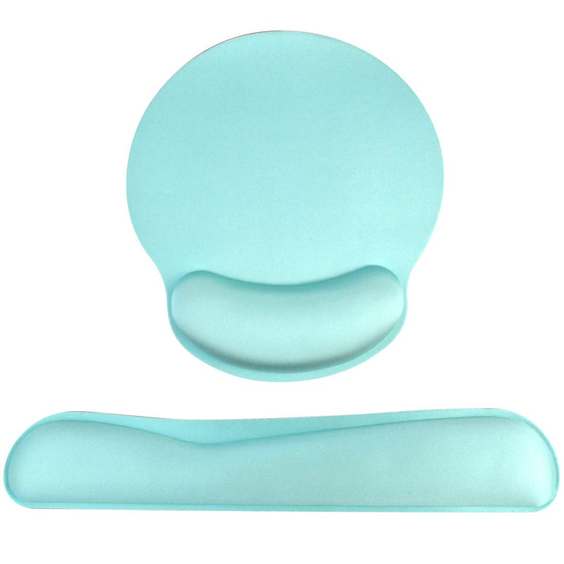 [Australia - AusPower] - Keyboard Wrist Rest Pad Mouse Pad, Memory Foam, Rest Pads Sets for Comfortable Typing & Wrist Pain Relief, Anti-Slip Rubber Base (Green) Green 