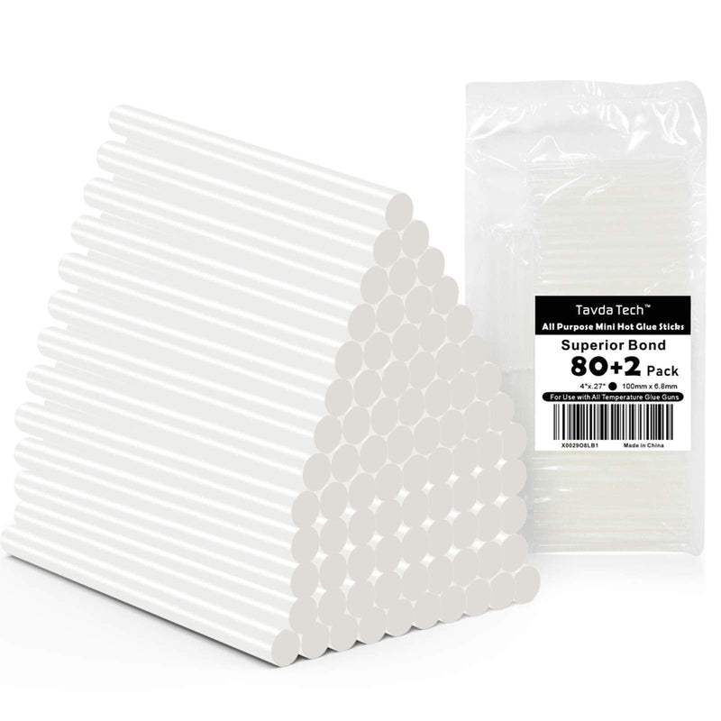 [Australia - AusPower] - Mini Hot Glue Gun Sticks 4 in. 0.27 in. Dia 82 Pack All Purpose Hot Melt Glue Sticks for Most Hot Melt Glue Gun Clear Hot Glue Adhesive Almost for All Materials for Kids Adults DIY Sealing Repairing 82PACK 