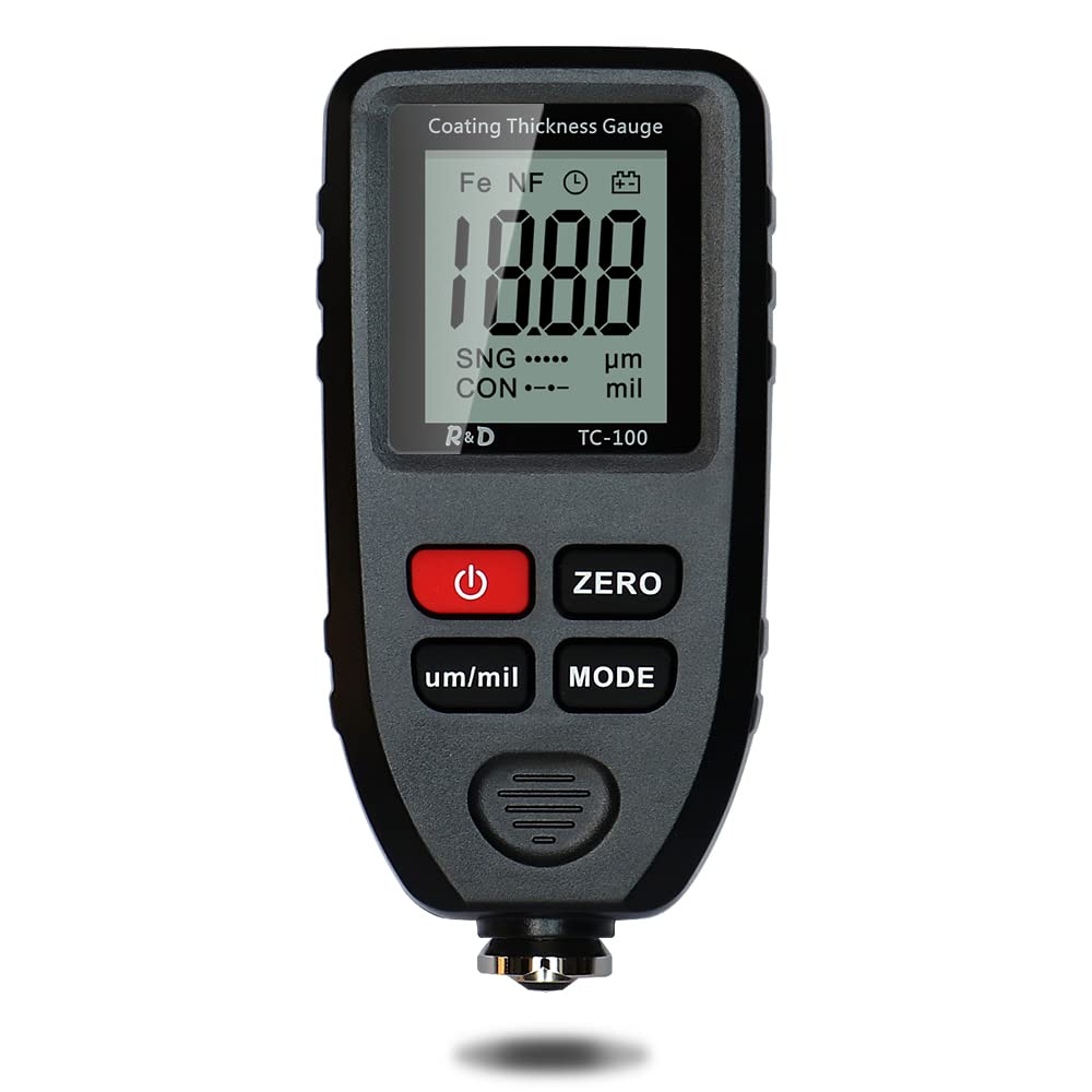 [Australia - AusPower] - Paint Thickness Gauge TC100 Car Coating Thickness Meter for Used Car Buyers, Paint Mil Thickness Meter Gauge Check The Car’s Original Coating Auto Car Paint Meter Black 