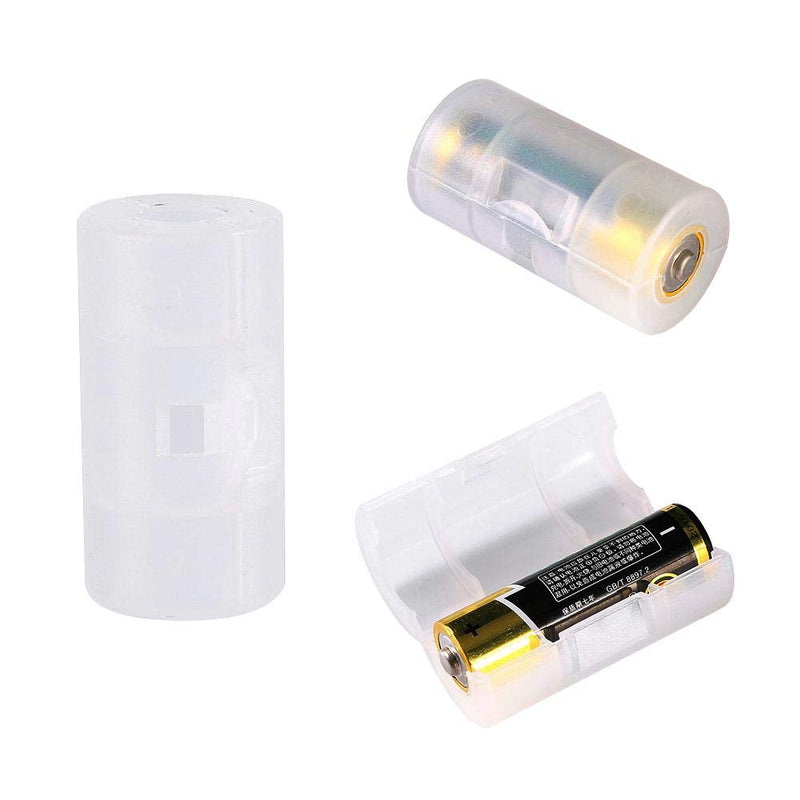 [Australia - AusPower] - Zerone 4pcs AA to C Size Cell Battery Conversion Adapter Holder Switcher Converter Cases Box White 