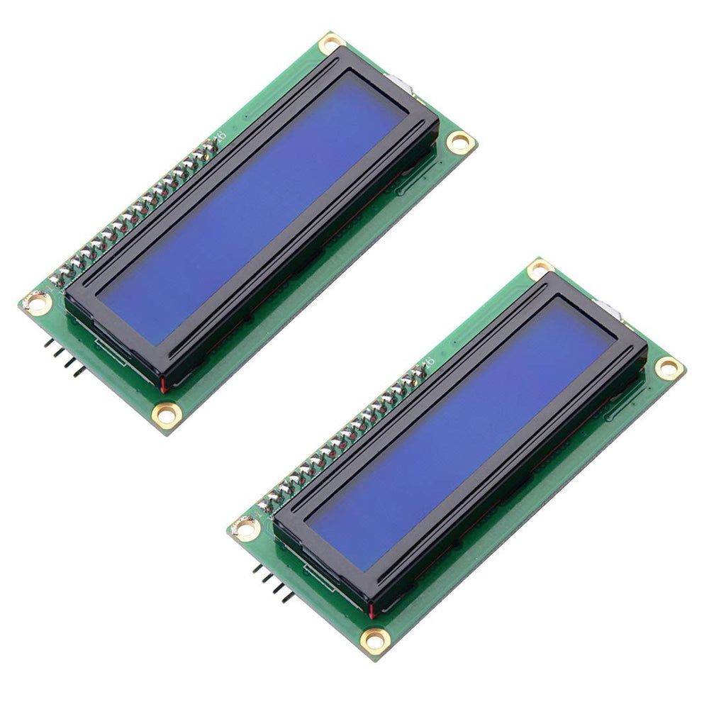 [Australia - AusPower] - HiLetgo 2pcs HD44780 IIC I2C1602 LCD Display with IIC I2C TWI SPI Serial Interface Adapter 1602 LCD Display Blue Backlight for Arduino 