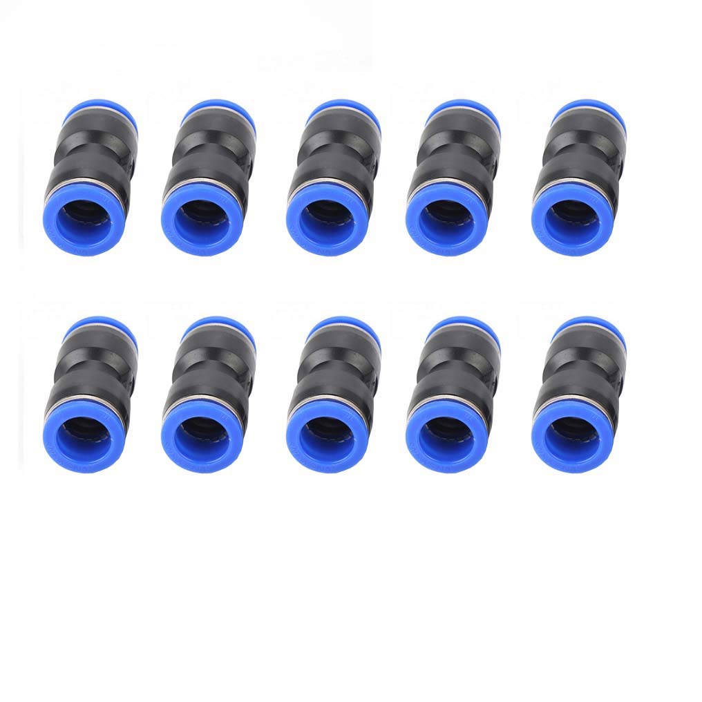 [Australia - AusPower] - YZM Pneumatic Air Quick Connect, Push to Connect Tube Fitting, Union Straight - 4mm Tube OD. (Pack of 10) 