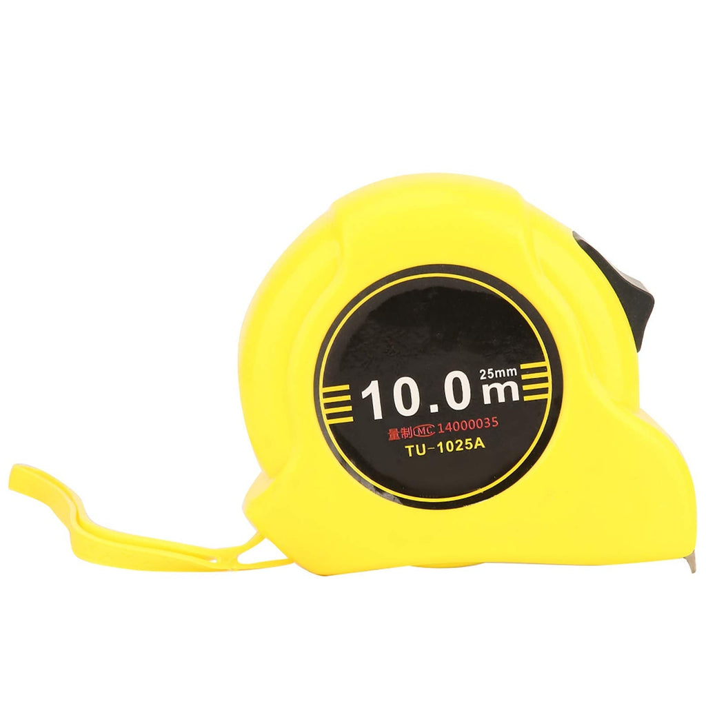 [Australia - AusPower] - 10m Tape Measure Quality Carbon Steel Flexible Ruler Retractable Design Easy to Read Woodworking Measuring Tool, Yellow 