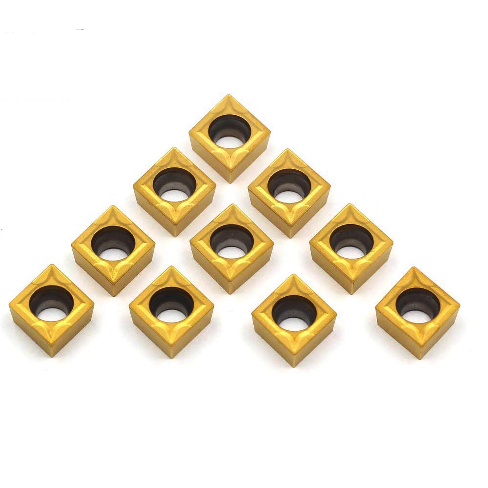 [Australia - AusPower] - OSCARBIDE CCMT09T304(CCMT32.51) Carbide Turning Inserts,CCMT Insert Mutilayer Coated CNC Lathe Replacement Cutters Inserts for Lathe Turning Tool Holder Boring Bar,10 Pieces 