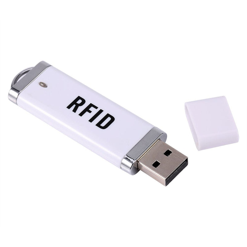 [Australia - AusPower] - Zer one 125KHz Portable RFID Reader, U Disk Shape ID Card Reader Non-Contact USB Interface Reader Plug&Play for Win XP/Win10/Liunx/Vista/Android-White 