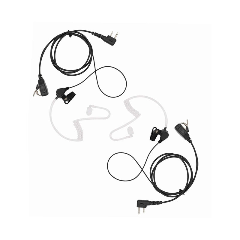 [Australia - AusPower] - KS K-STORM Acoustic Tube Surveillance Earpiece Headset Compatible with Icom IC-F24S IC-F3 IC-F4 IC-H6 IC-U12 IC-V82 IC-F4011 Radio, PU Material (Pack of 2) 