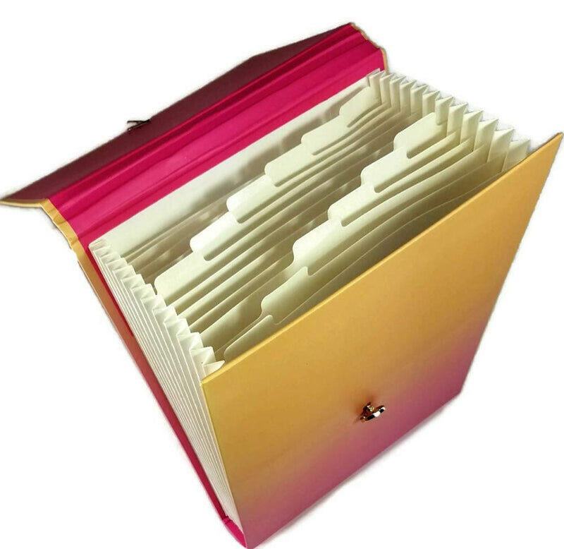 [Australia - AusPower] - 13 Pocket Expanding File Folder - A4 Size Vertical Organizer Portfolio. Accordion Style, Letter Sized – Durable Water Resistant. Portable Home,Office,School Wallet Briefcase and Document Holder. 