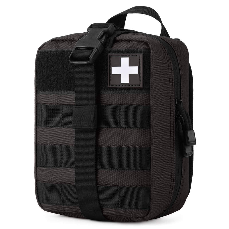 [Australia - AusPower] - Gonex MOLLE Medical Pouch EMT First Aid Pouch Rip-Away IFAK Tactical Utility Pouch for Outdoor Activities Medical Supplies (Bag Only) Black 