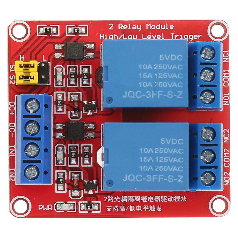 [Australia - AusPower] - Trigger Module, 5V/12V 2 Channel Relay Module with Optocoupler Isolation High&Low Level Trigger Relay Extension Board(5V) 