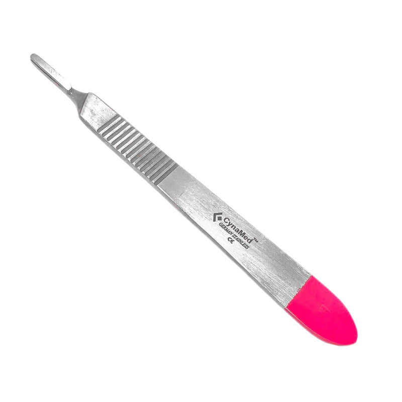 [Australia - AusPower] - Cynamed Precision Dissecting Scalpel Handle Knife No. 3 with Colored Handles - Perfect for Student, Educational-Use, Dissection Experimentation and More (Pink) 