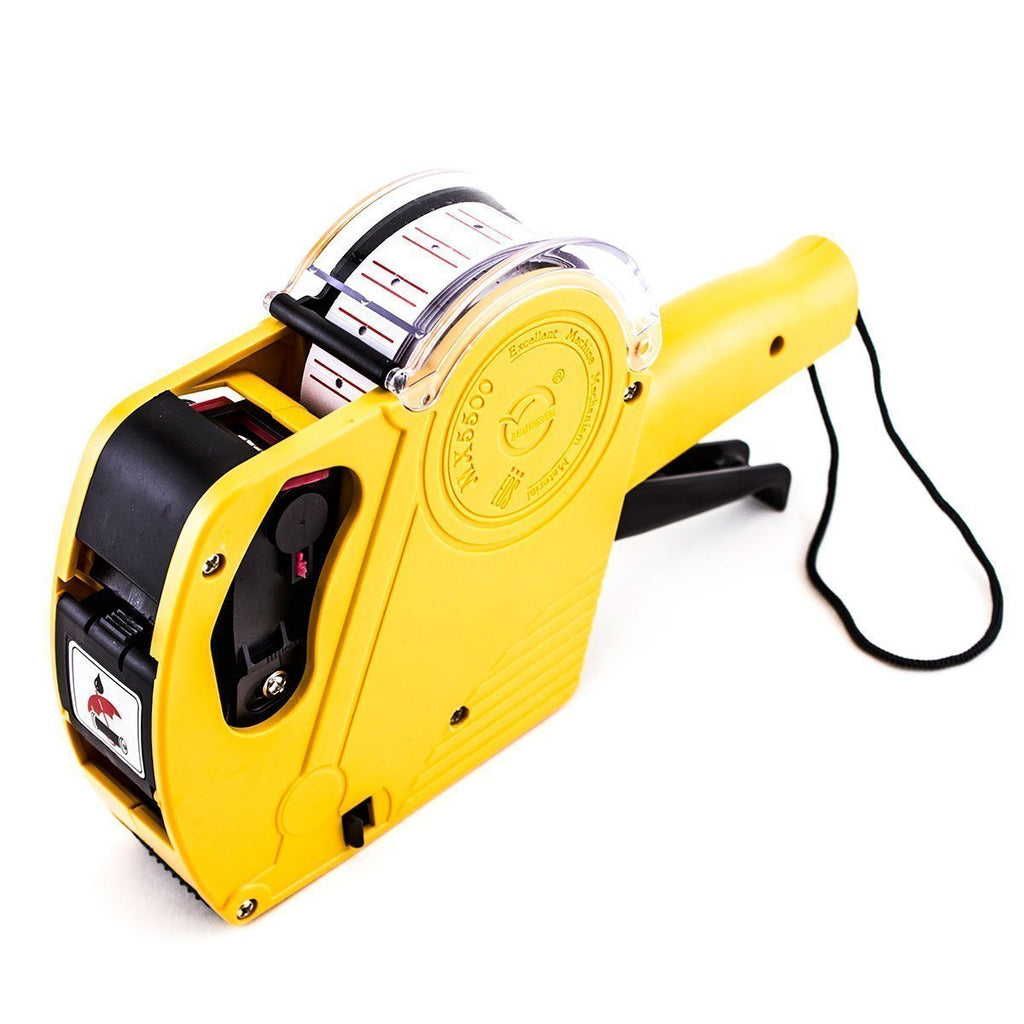 [Australia - AusPower] - MX-5500 Price Gun 8 Digits Price tag Gun Kit with Ink Refill, Handheld Price Labels Gun for Office, Retail Shop, Grocery Store (Yellow) Yellow MX5500(1 Line 8 Digits) 