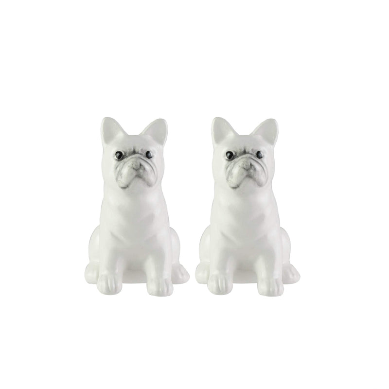 [Australia - AusPower] - American Atelier White Salt & Pepper Shakers – Ceramic Container – Hostess or Host Gift Idea for Any Special Occasion, Housewarming or Birthday, Bulldogs 