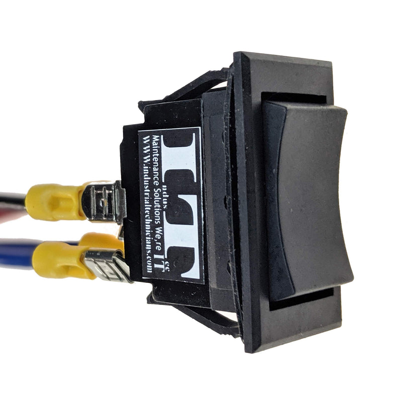 [Australia - AusPower] - IndusTec 30 AMP 12 V DC - Momentary Reverse Motor Polarity Control Reversing Rocker Switch (On)-Off-(On) 4 Pin Double Pole Double Throw for 5th Wheel Tongue Trailer RV Power Jack Automatic Reset 