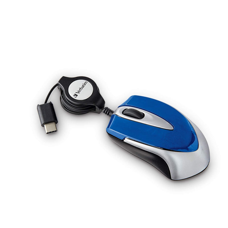 [Australia - AusPower] - Verbatim USB-C Mini Optical Travel Mouse - Blue (70237) 