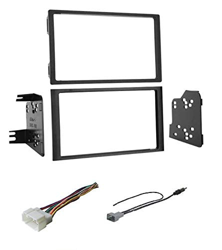 [Australia - AusPower] - Premium Car Stereo Dash Install Kit, Wire Harness, and Antenna Adapter for Installing an Aftermarket Double Din Radio for 2003 2004 2005 2006 2007 2008 Honda Pilot (No Factory NAV Vehicles) 