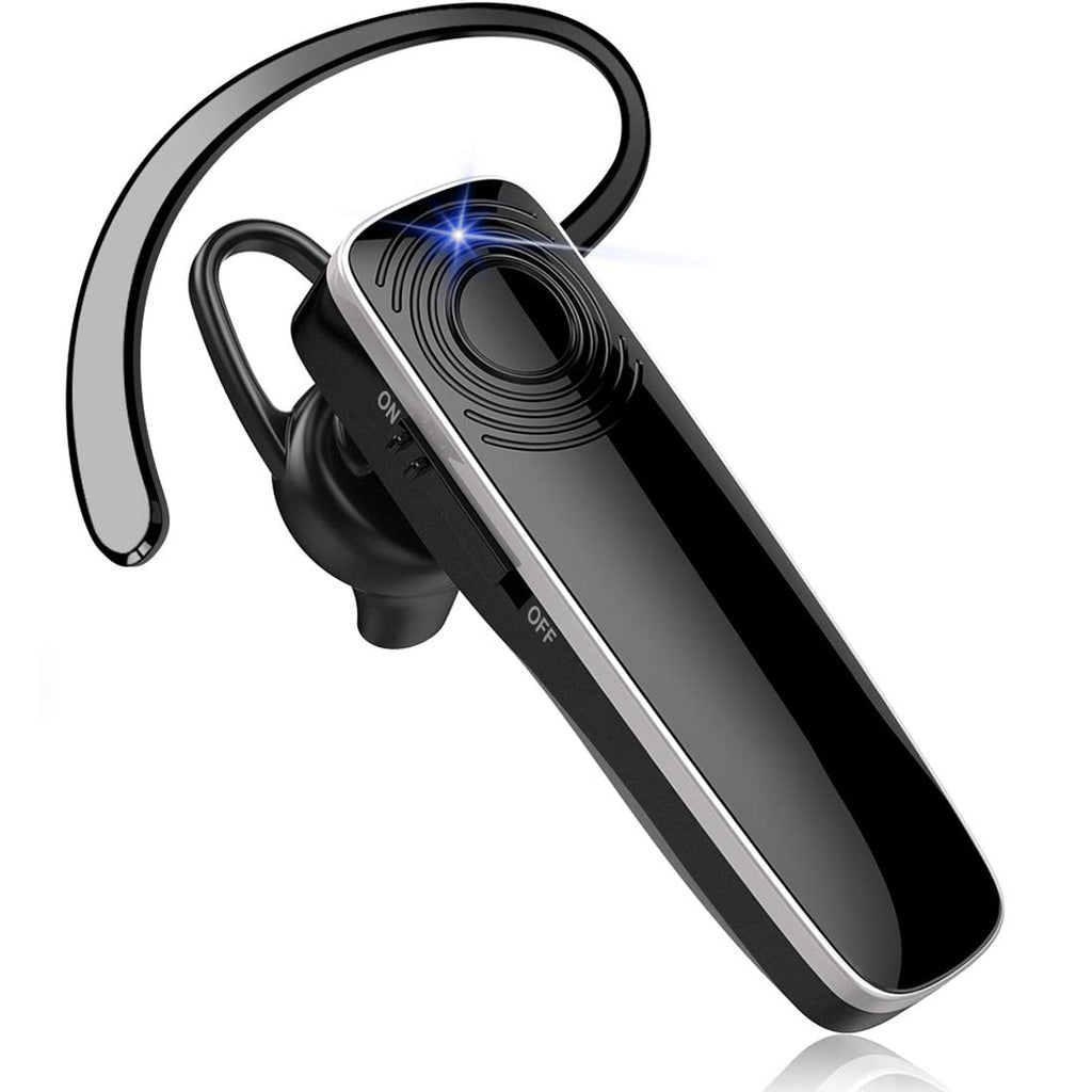 [Australia - AusPower] - Bluetooth Earpiece for Cell Phone Link Dream Hands Free Bluetooth Headset with Mic 12Hrs Talktime Noise Cancelling Earpiece Compatible with iPhone Samsung Android Mobile Phones, Driver Trucker (Black) Black 