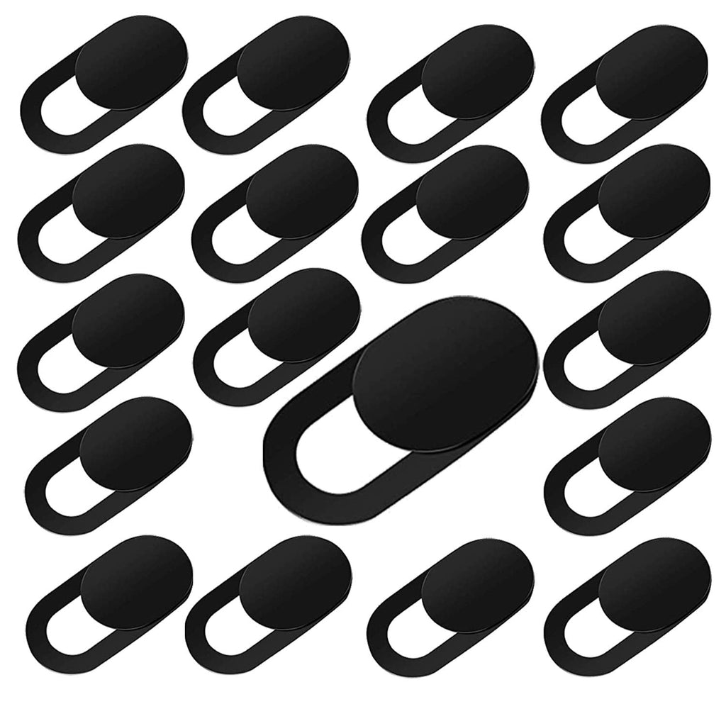 [Australia - AusPower] - NEPAK 18 Pack Webcam Cover 0.7MM Ultra Thin,Laptop Camera Cover Slide for PC, MacBook, iMac, Computer, iPad,Protect Your Privacy and Security,Digital Sliding Covers Black 