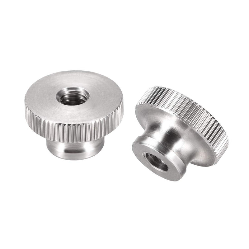 [Australia - AusPower] - uxcell Knurled Thumb Nuts - M6 Round Knobs with 304 Stainless Steel - 2 Pcs 