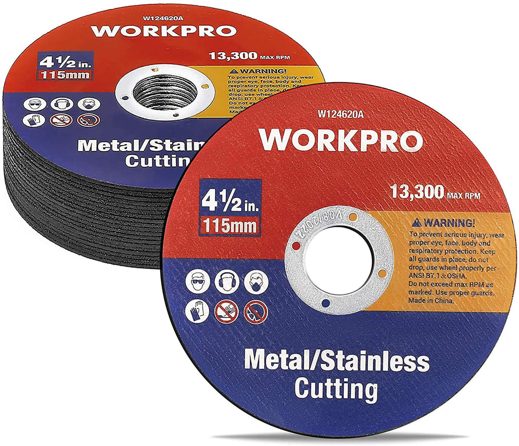 [Australia - AusPower] - WORKPRO 20-Pack Cut-Off Wheels, 4-1/2 x 7/8-inch Metal&Stainless Steel Cutting Wheel, Thin Metal Cutting Disc for Angle Grinder 