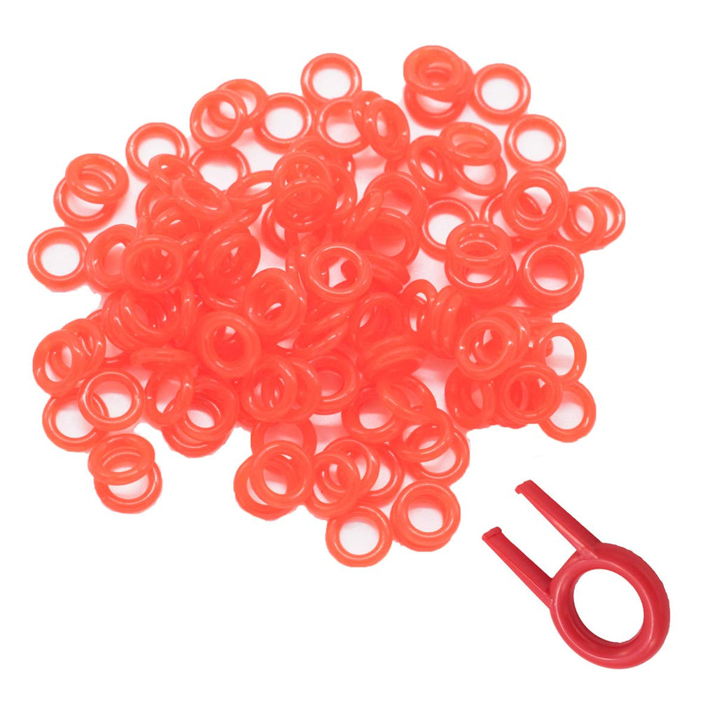 [Australia - AusPower] - 200pcs Rubber O-Ring Keyboard Switch Dampeners Make Your Mechanical Keyboard Quieter with Keycap Remover Suitable for Cherry MX Key Kit Dampers 40A-L-0.2mm Reduction (Red) Red 