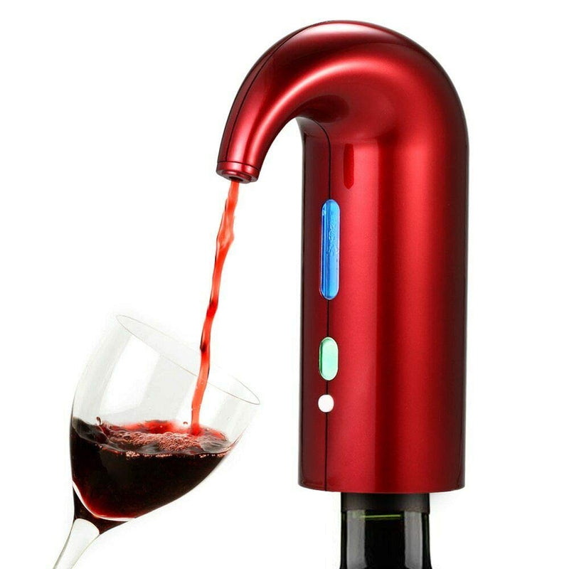 [Australia - AusPower] - Automatic wine dispenser, Electric wine aerator pourer, Wine aerator dispenser, Waterproof and Durable, Save Time,Red Color 