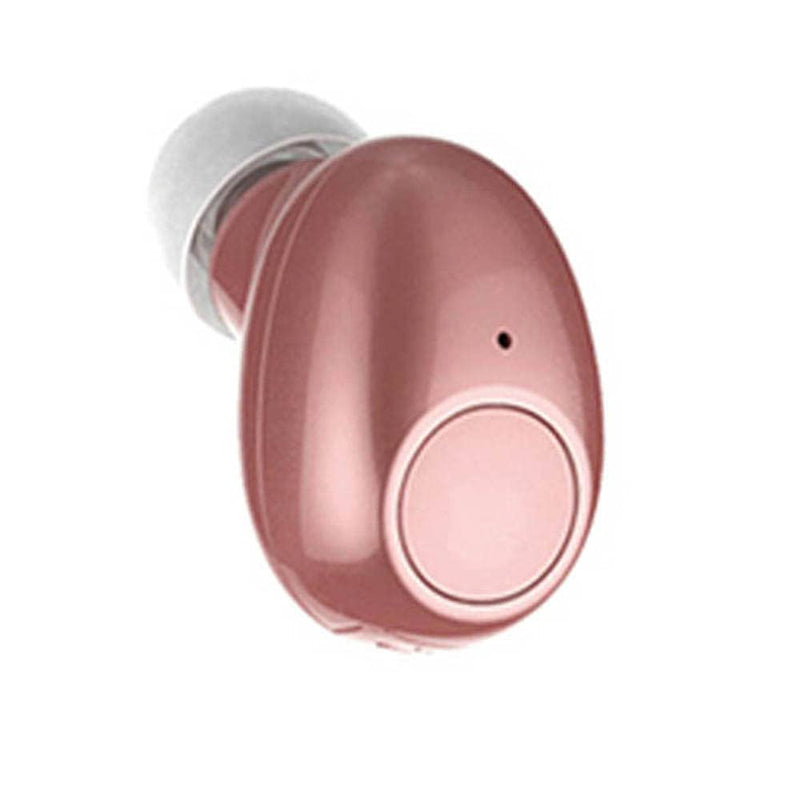 [Australia - AusPower] - Single Bluetooth Earpiece10 Hrs Playtime,Wireless Headphone, Mini Bluetooth Headset Hands-Free Car Earphone,Cell Phone Bluetooth Earbud for iOS Android Smart Phones PC TV Audiobook (Pink) Pink (gold rose) 