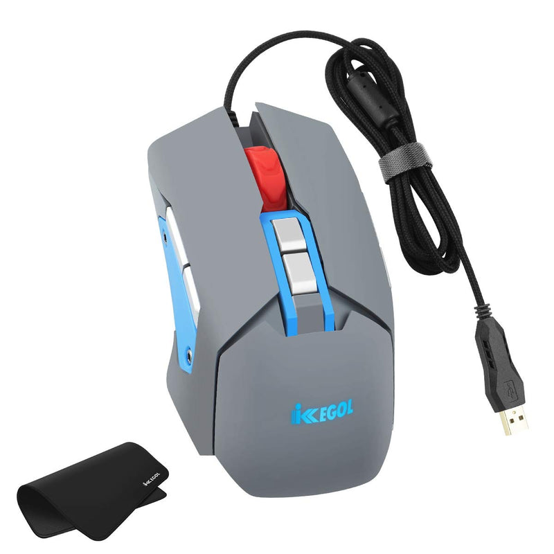 [Australia - AusPower] - iKKEGOL USB Gaming Mouse with Mouse Pad, 9 Programmable Buttons,with Speaker, microphone,Temperature and Humidity Display, 16G U Flash Drive RGB Breathing Light Wired Computer Mouse PC Gaming Mice 