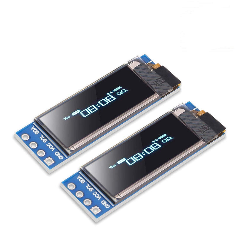 [Australia - AusPower] - Organizer 2pcs I2C OLED Display Module 0.91 Inch I2C SSD1306 OLED Display Module I2C OLED Screen Driver DC 3.3V~5V for Arduino (Blue) Blue 
