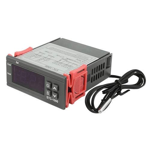 [Australia - AusPower] - XINGYHENG STC-1000 DC 110V-220V 10A Microcomputer Digital Display Temperature Controller Thermostat Control Switch 2 Relay Output Cooling Heating  and NTC 10K Thermistor Sensors Temperature Probe 