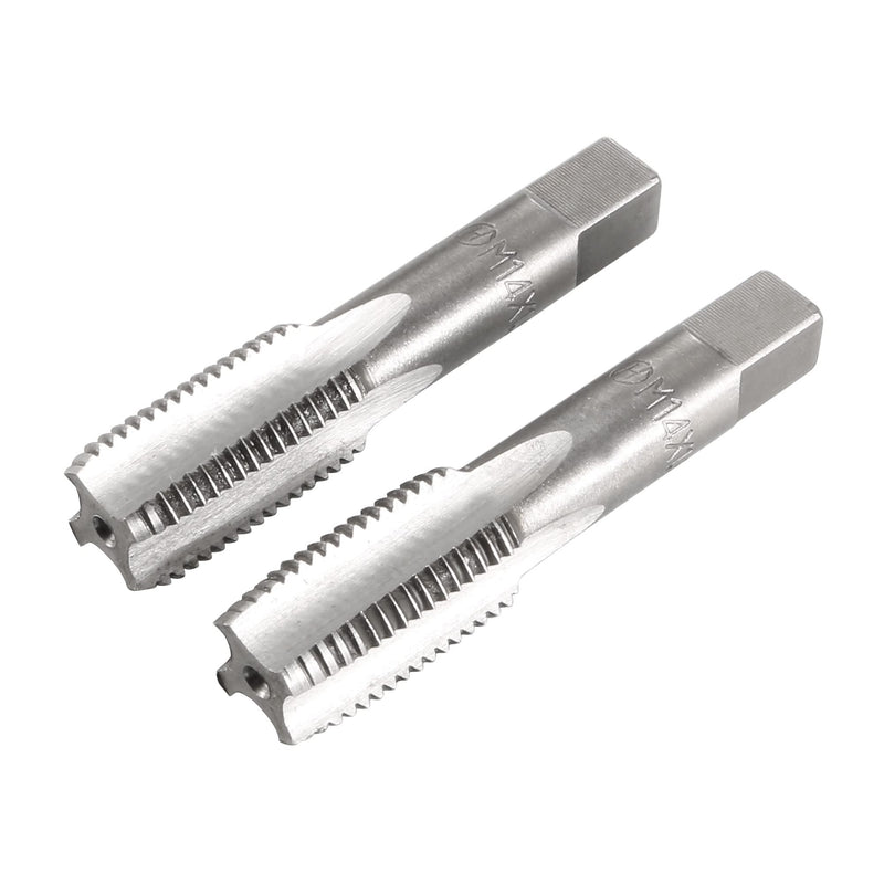 [Australia - AusPower] - uxcell Metric Hand Tap M14 Thread 1.5 Pitch 4 Straight Flutes H2 Alloy Tool Steel 1 Pair M14 x 1.5 
