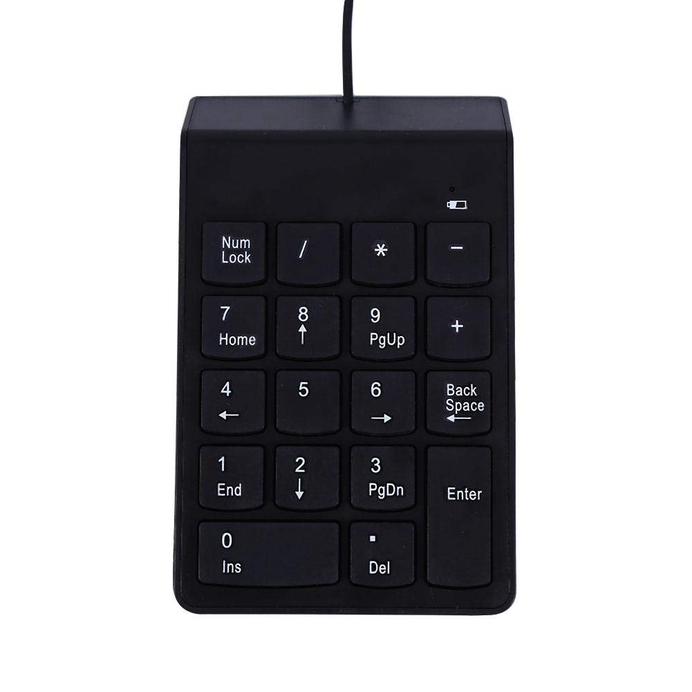 [Australia - AusPower] - Mini Wired USB Numeric Keypad 18 Keys Slim Number Pad for Desktop Laptop PC 