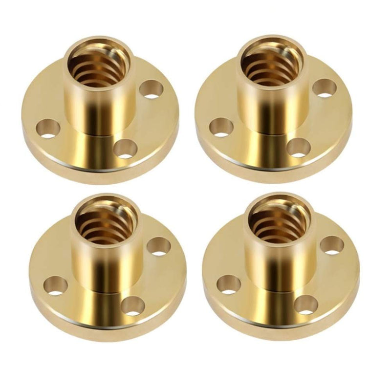 [Australia - AusPower] - Flylock 4-Pack T8 Lead Screw Brass Nut for Diameter 8mm (2mm Pitch, 4 Starts, 8mm Lead) T8 Lead Screw of 3D Printer Z Axis 