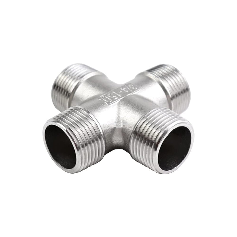 [Australia - AusPower] - Beduan Cross 3/4" Male NPT Cast Pipe Fitting, 4 Way Coupling, Stainless Steel Class 150 3/4" npt 