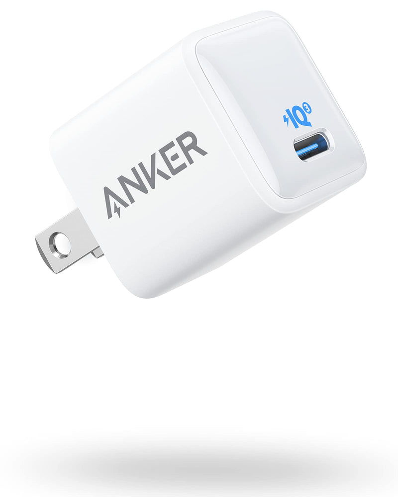 [Australia - AusPower] - Anker USB C Charger 20W, 511 Charger ( Nano ), PIQ 3.0 Durable Compact Fast Charger, Anker Nano for iPhone 13/13 Mini/13 Pro/13 Pro Max/12, Galaxy, Pixel 4/3, iPad/ iPad mini (Cable Not Included) White 