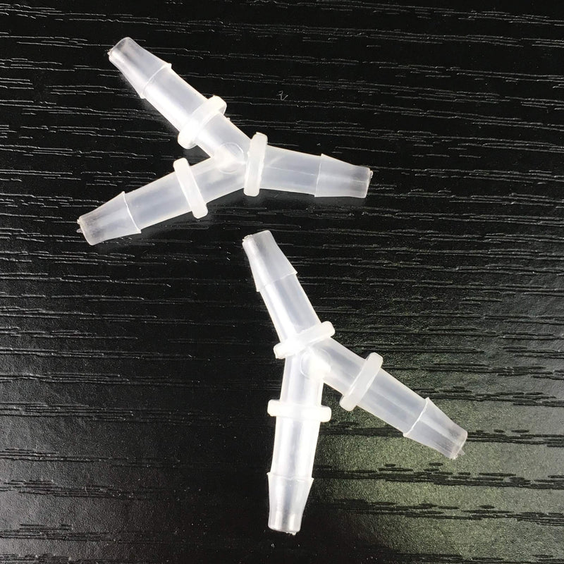 [Australia - AusPower] - PP Polypropylene Equal Barb Y Tee 1/8" Hose ID Plastic Fitting Connector Boat Water Air Aquarium O2 Fuel for 1/8 ID Hose Pack of 2 Y barb fitting 