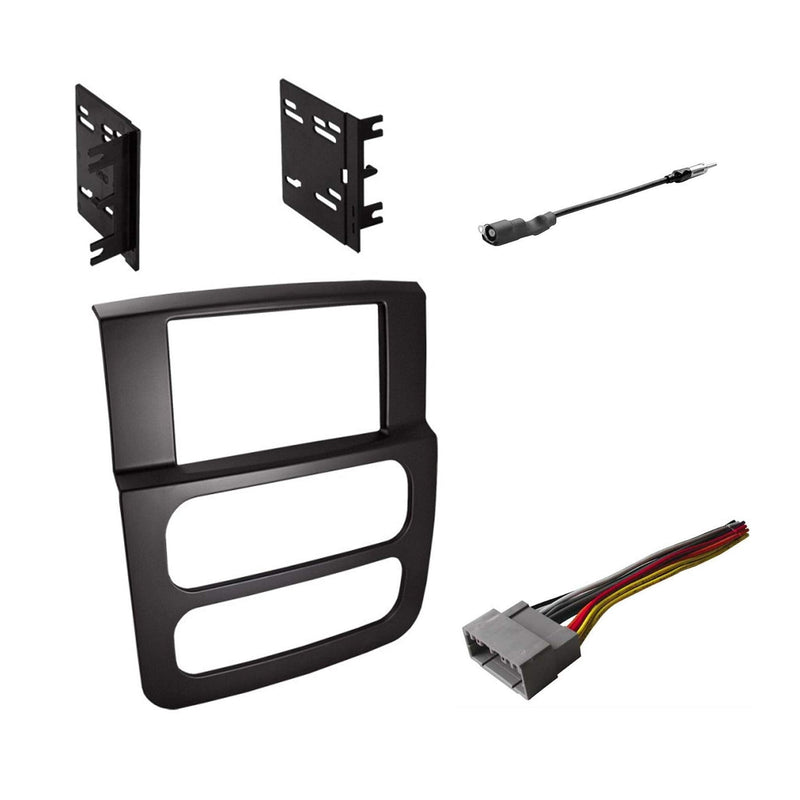 [Australia - AusPower] - Double DIN Radio Dash Kit with Antenna Adapter & Harness for 2002-2005 Dodge RAM 1500 2500 3500 