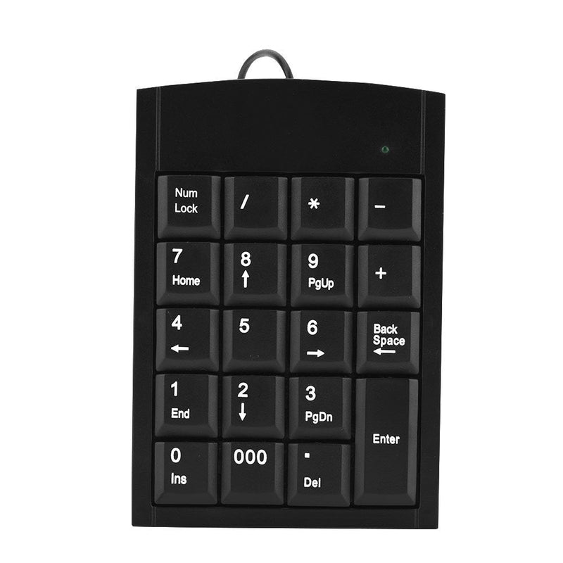 [Australia - AusPower] - Wired USB Number Pad, 19 Keys Mini Portable Numeric Keypad, External Number Keyboard for Laptop Desktop Notebook Computer PC, Plug and Play 
