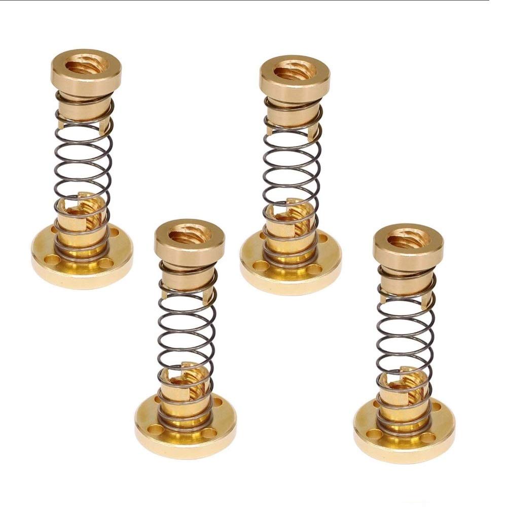 [Australia - AusPower] - Flylock 4 Set T8 Anti Backlash Spring Loaded Nut Elimination Gap Nut for 8mm Acme Threaded Rod Lead Screws for 3D Printer T8 Lead Screw 