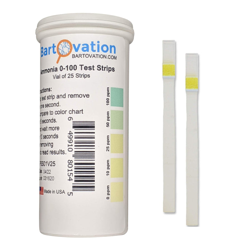 [Australia - AusPower] - Ammonia Test Strips 0-100 ppm [Vial of 25 Strips] for Industrial Applications 