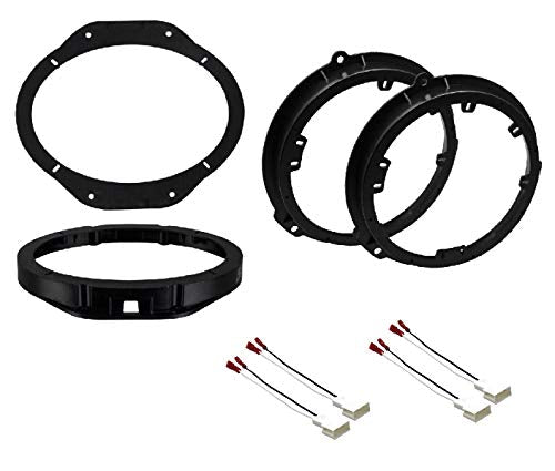 [Australia - AusPower] - ASC Premium 6x9 Front and 6+-Inch 6" 6.5" 6.75" Rear Car Stereo Speaker Install Adapter Mount Bracket Plates and Speaker Wire Connectors for Select Ford Vehicles - See Compatible Vehicles Below 
