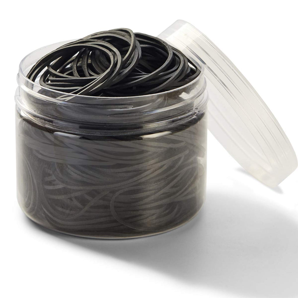 [Australia - AusPower] - AMUU Rubber Bands 300pcs Black Small Rubber Bands for Office School Home size16 Elastic Hair Band 