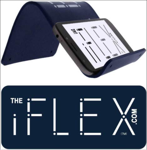 [Australia - AusPower] - iFLEX Adjustable Cell Phone Stand and Tablet Stand for Work and Home – Flexible Phone Holder Dark Navy Blue 