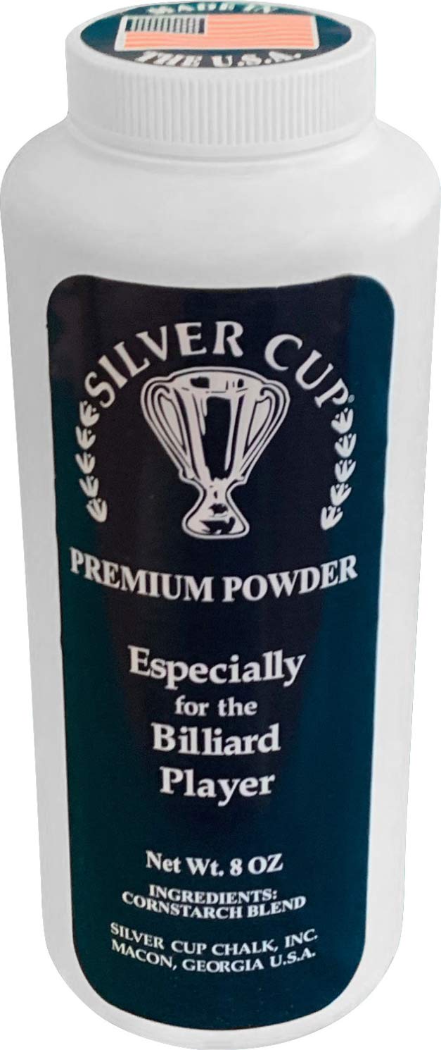 [Australia - AusPower] - Silver Cup Billiard/Pool Premium Powder Hand Chalk, 8 Ounce Shaker Bottle 