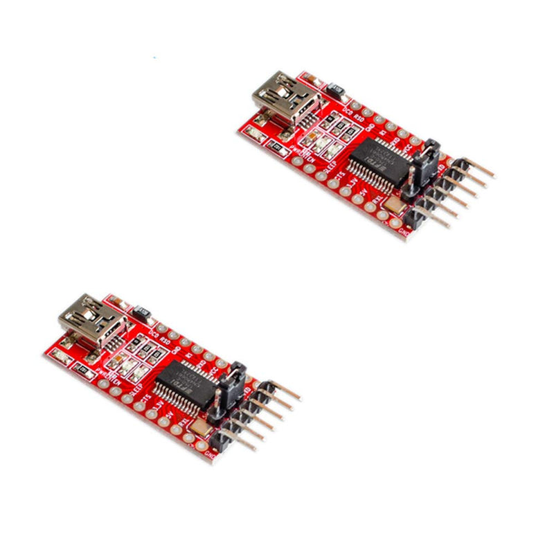 [Australia - AusPower] - Comimark 2Pcs FT232RL FTDI USB 3.3V 5.5V to TTL Serial Adapter Module for Arduino Mini Ports 