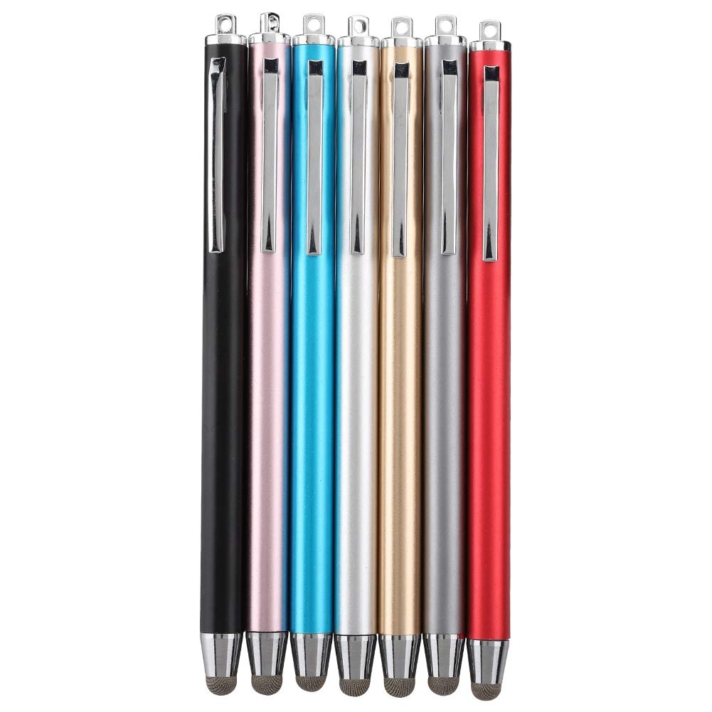 [Australia - AusPower] - Bewinner Universal Touch Pen with Clip,7PCS 6mm Soft Head Capacitive Touch Pen Replacement for Tablet/Mobile Phone,Laptop Touch Pen Touch Screen Graphic Drawing 