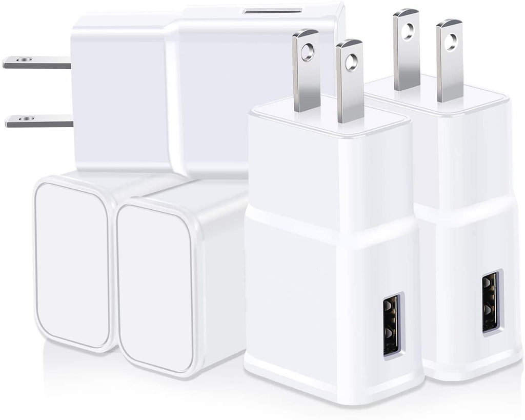 [Australia - AusPower] - Adaptive Fast Charging Block Adapter Compatible for Galaxy S6/S7/S8/S8 +/S9/S9 +/S10/S10e, Galaxy Note 8/Note 9/Note 10+, LG V30/V20/G7/G6/G5 USB Travel Fast Charging Wall Charger (5-Pack White) 