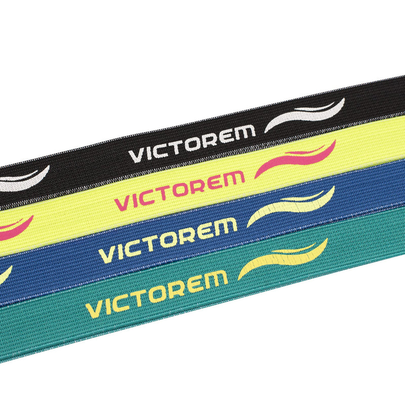 [Australia - AusPower] - Victorem Pull Up Assistance Bands Set - Set of 4 Long Fabric Resistance Bands for Home - Sturdy Stretch Bands for Home Exercise, Stretching - Fitness Bands with Bag and Workout Guide 